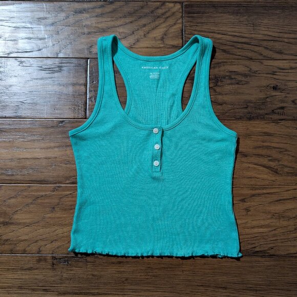 American Eagle Henley True Tank top green size XS - Picture 3 of 14